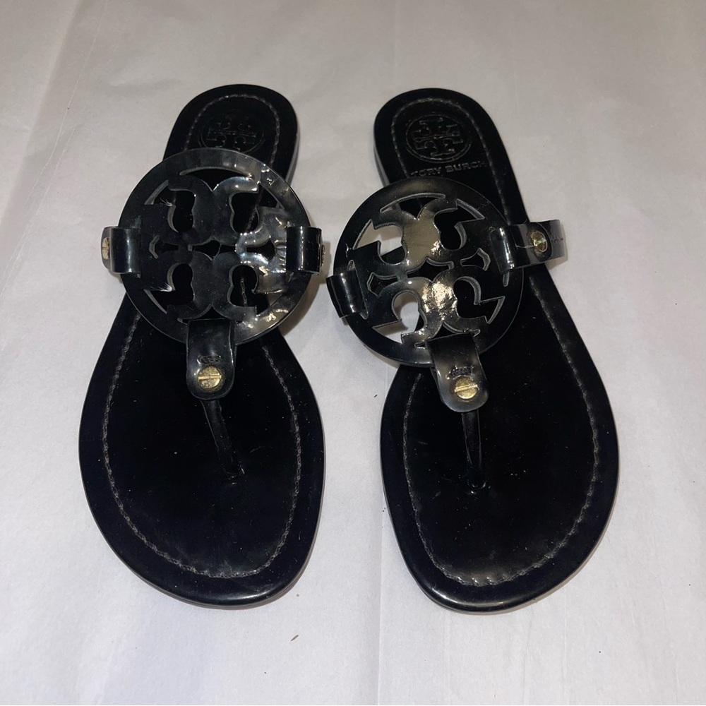 Tory Burch Black Miller Sandals Size 6.5